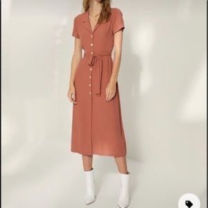 wilfred shirt dress in rust orange colour